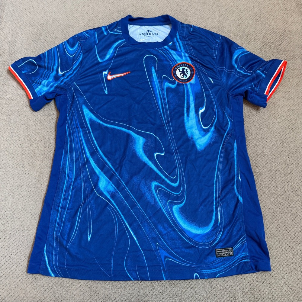 Nike Chelsea FC 2021-2022 Home Jersey Blue Swirl Soccer Shirt XL CV7891-428